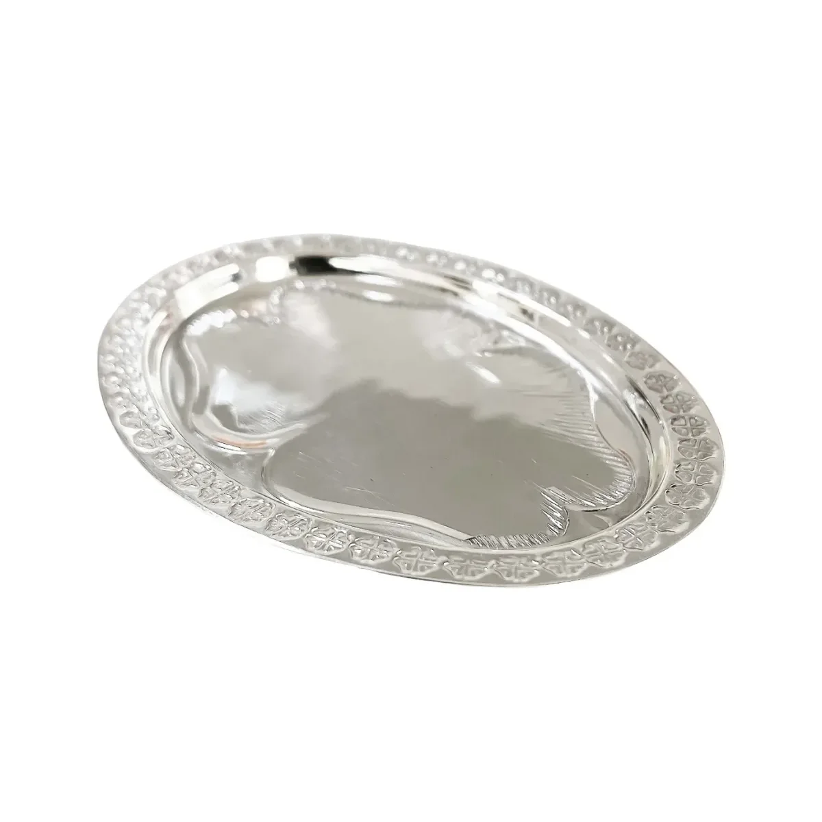 Charola Arras Matrimoniales Plata Ley 999 Pulida Artesanal - Imagen 2