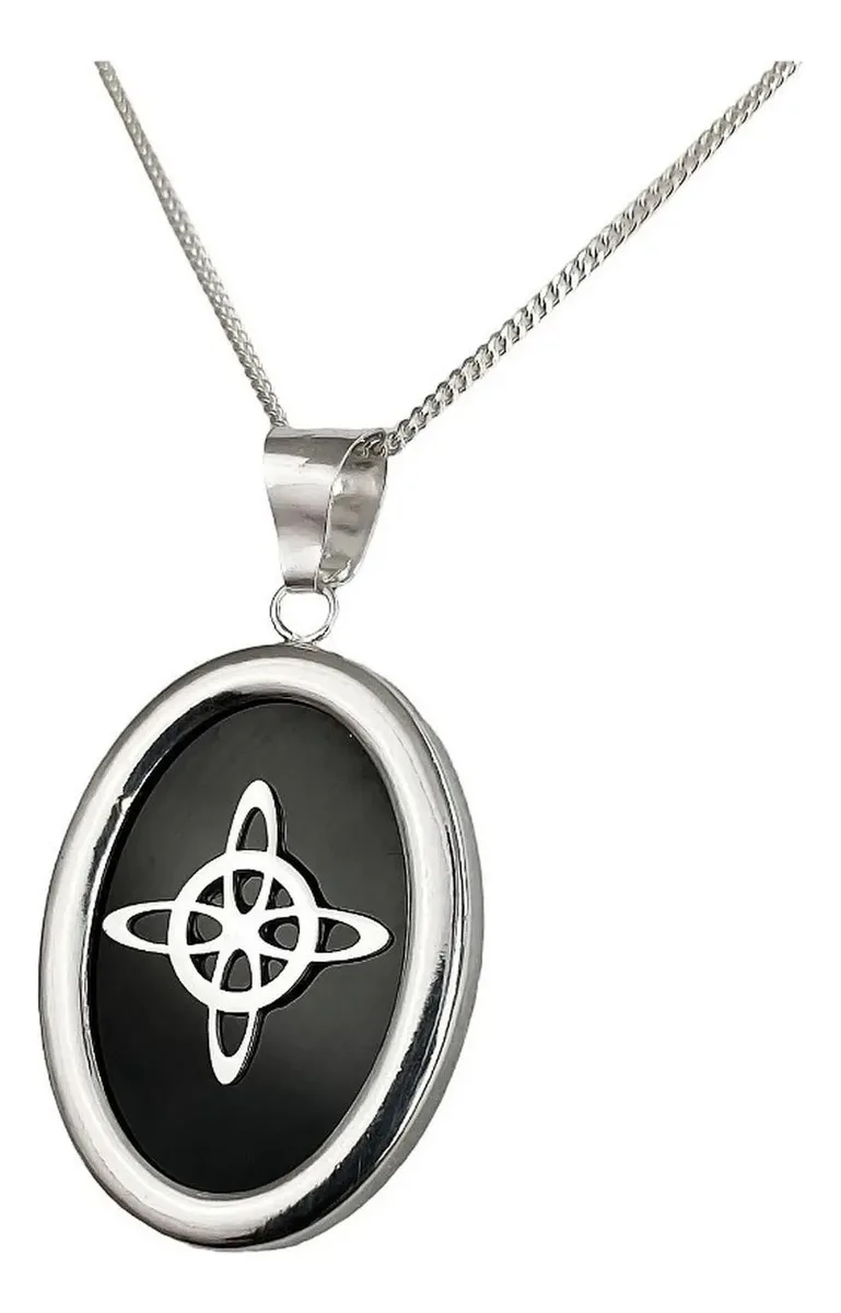 Collar Cadena de Óvalos Plata Ley 925 Acabado Negro Unisex - Joyaris joyería fina mexicana