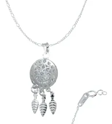 Collar Cadena de Plata Ley 925 Atrapasueños con Detalles Florales y Zirconia - Imagen 5