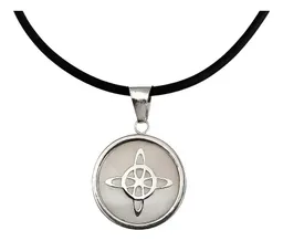 Collar Nudo Bruja Círculo Plata .925 Con Zirconia 50cm - Imagen 4