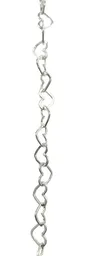 Collar Cadena Plata 925 Diseño Tejido Corazón 55cm - Imagen 2