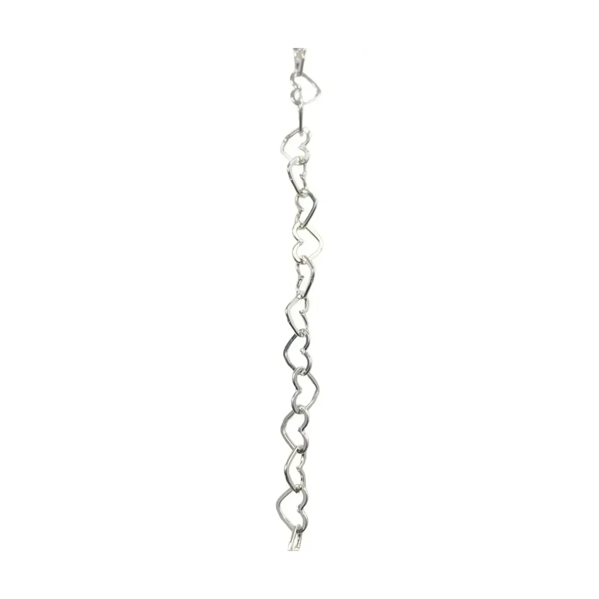 Collar Cadena Plata 925 Diseño Tejido Corazón 55cm - Imagen 2