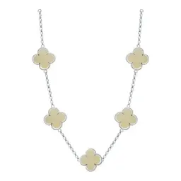 Collar Cadena Plata 925 Trébol Esmaltado Corrido - Imagen 1
