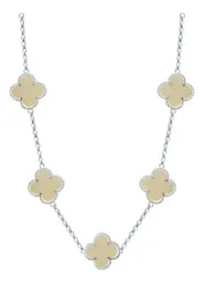 Collar Cadena Plata 925 Trébol Esmaltado Corrido - Imagen 1