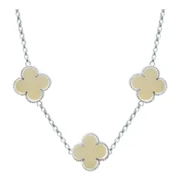 Collar Cadena Plata 925 Trébol Esmaltado Corrido - Imagen 2