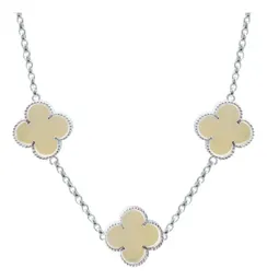 Collar Cadena Plata 925 Trébol Esmaltado Corrido - Imagen 2