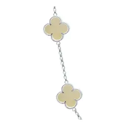 Collar Cadena Plata 925 Trébol Esmaltado Corrido - Imagen 3