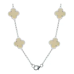 Collar Cadena Plata 925 Trébol Esmaltado Corrido - Imagen 4