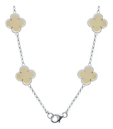 Collar Cadena Plata 925 Trébol Esmaltado Corrido - Imagen 4