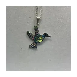 Collar de Plata .925 con Dije Colibrí Zirconia 50 cm - Imagen 4