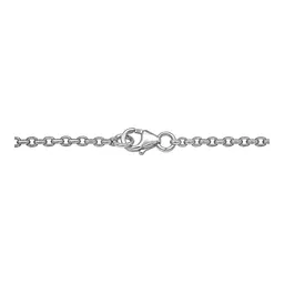 Collar con Dije Trébol de Plata .925 y Cadena Caja 60 cm Negro - Imagen 2