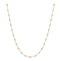 Collar de Oro 10k Florentino con Esferas de 2 mm y Cadena Bola 45 cm - Imagen 1