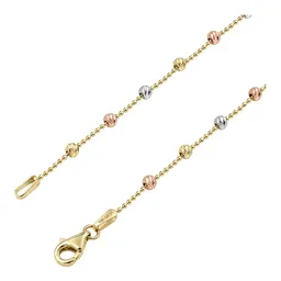 Collar de Oro 10k Florentino con Esferas de 2 mm y Cadena Bola 45 cm - Imagen 3