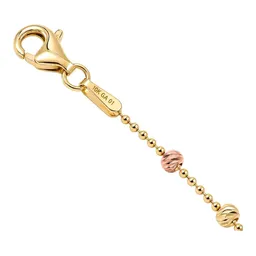 Collar de Oro 10k Florentino con Esferas de 2 mm y Cadena Bola 45 cm - Imagen 4