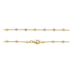 Collar de Oro 10k Florentino con Esferas de 2 mm y Cadena Bola 45 cm - Imagen 5
