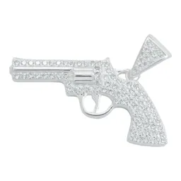 Collar de Plata .925 Diseño Revólver con Zirconia para Hombre - Imagen 3