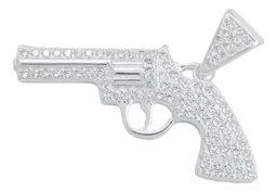 Collar de Plata .925 Diseño Revólver con Zirconia para Hombre - Imagen 3