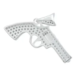 Collar de Plata .925 Diseño Revólver con Zirconia para Hombre - Imagen 4