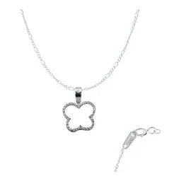 Collar de Plata 925 Flor Brillante con Zirconia para Dama - Imagen 1