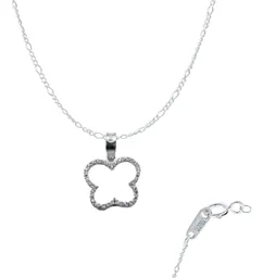 Collar de Plata 925 Flor Brillante con Zirconia para Dama - Imagen 1