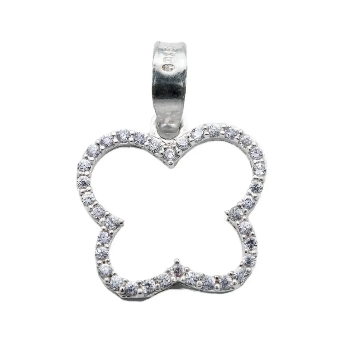 Collar de Plata 925 Flor Brillante con Zirconia para Dama - Imagen 2