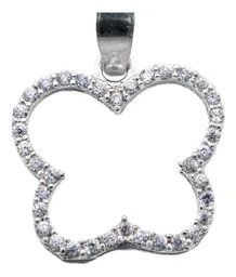 Collar de Plata 925 Flor Brillante con Zirconia para Dama - Imagen 3