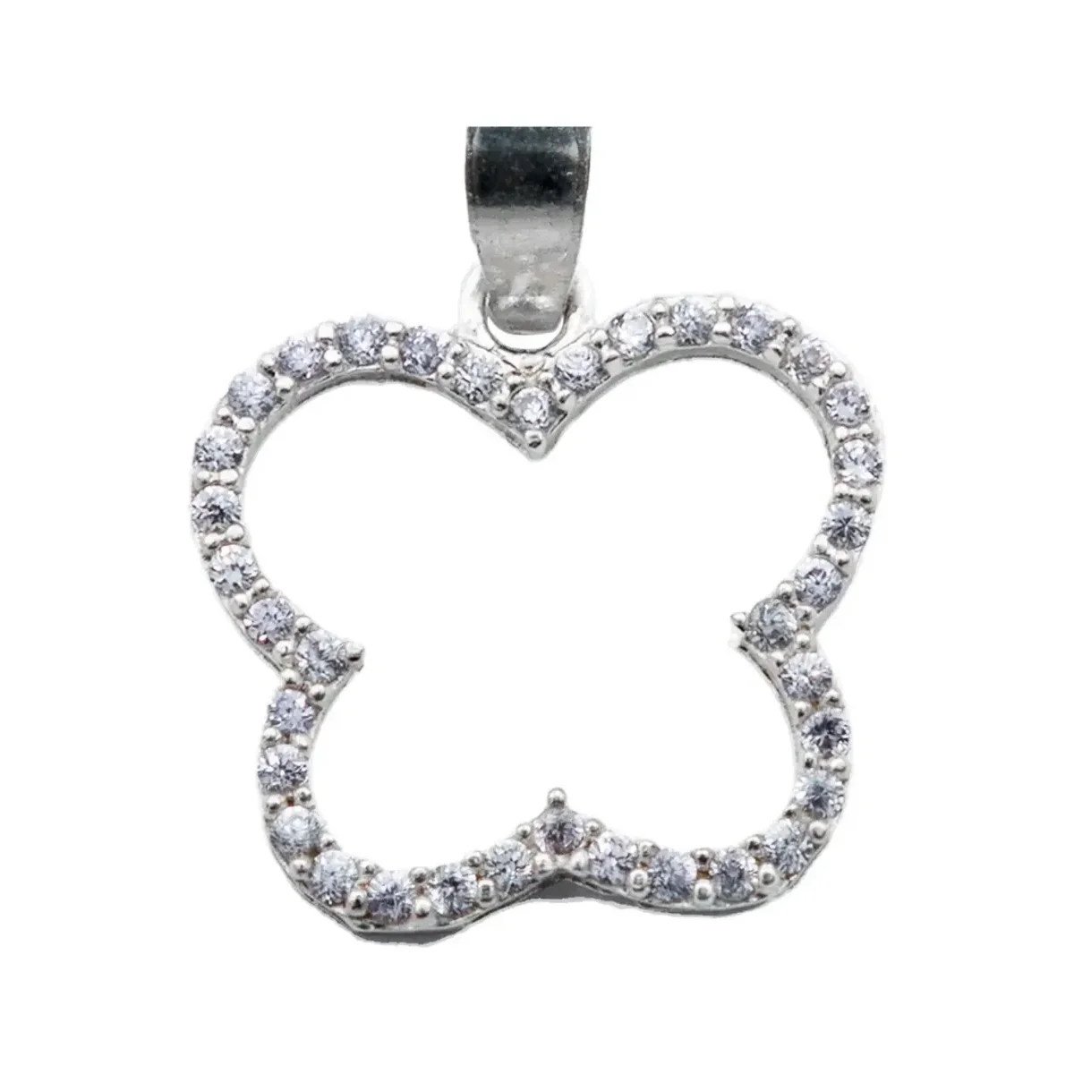 Collar de Plata 925 Flor Brillante con Zirconia para Dama - Imagen 3