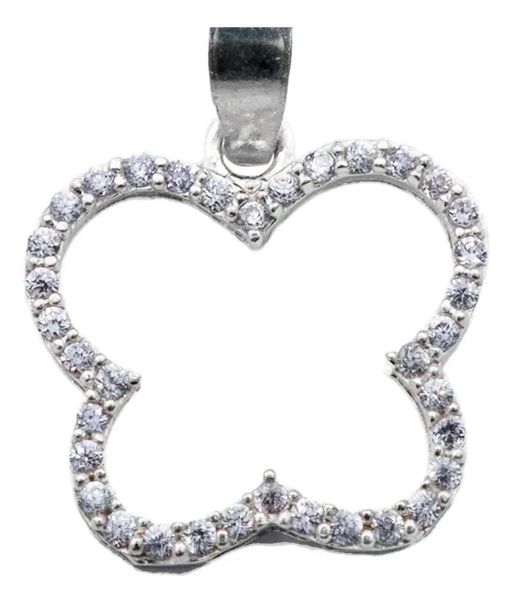 Collar de Plata 925 Flor Brillante con Zirconia para Dama - Imagen 3