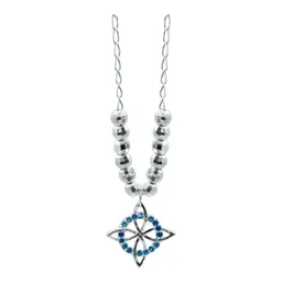Collar de Plata 925 Nudo de Bruja con Mini Zirconia Azul - Imagen 2