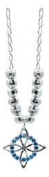 Collar de Plata 925 Nudo de Bruja con Mini Zirconia Azul - Imagen 2