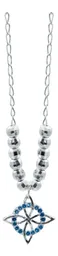 Collar de Plata 925 Nudo de Bruja con Mini Zirconia Azul - Imagen 3