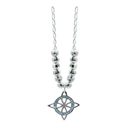 Collar de Plata 925 Nudo de Bruja con Mini Zirconia Azul - Imagen 4