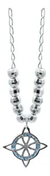 Collar de Plata 925 Nudo de Bruja con Mini Zirconia Azul - Imagen 4