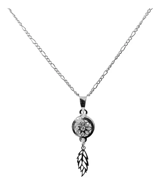 Collar Dije Atrapasueños Plata Ley .925 con Zirconia Brillante - Imagen 1