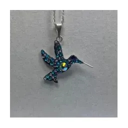 Collar Dije Colibrí Multicolor con Zirconias Plata .925 50cm - Imagen 4