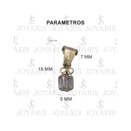 Collar Dije Corazón Oro 10k Zirconia Violeta con Cadena - Imagen 2