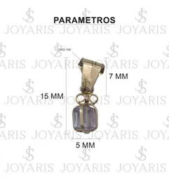 Collar Dije Corazón Oro 10k Zirconia Violeta con Cadena - Imagen 2