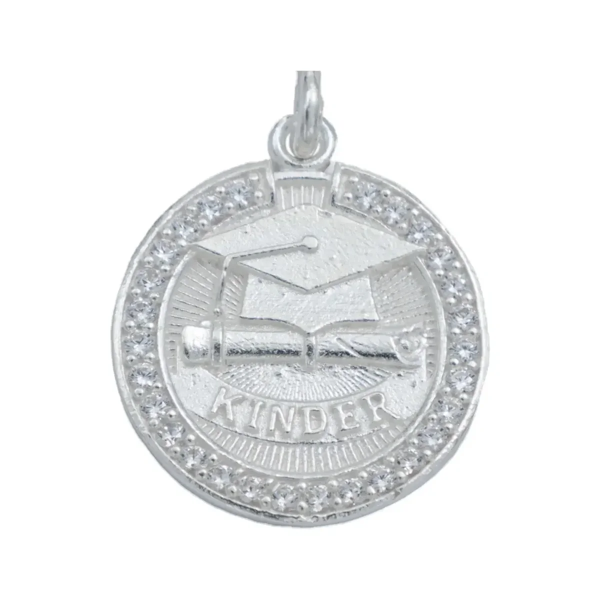 Collar Dije Graduación Niño Niña Plata .925 con Zirconia - Imagen 3