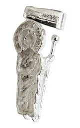 Collar Dije Medalla San Judas Tadeo Plata 925 con Zirconia y Cadena - Imagen 4