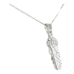 Collar Dije Medalla San Judas Tadeo Plata 925 con Zirconia y Cadena - Imagen 6