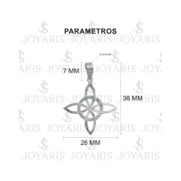 Collar Dije Nudo Bruja Celta Místico Plata 925 Zirconia Violeta - Imagen 5