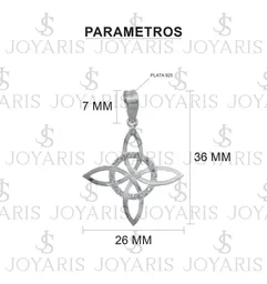 Collar Dije Nudo Bruja Celta Místico Plata 925 Zirconia Violeta - Imagen 5