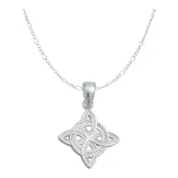 Collar Dije Nudo Bruja Celta Plata Italiana .925 - Imagen 1