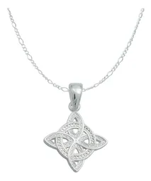 Collar Dije Nudo Bruja Celta Plata Italiana .925 - Imagen 1