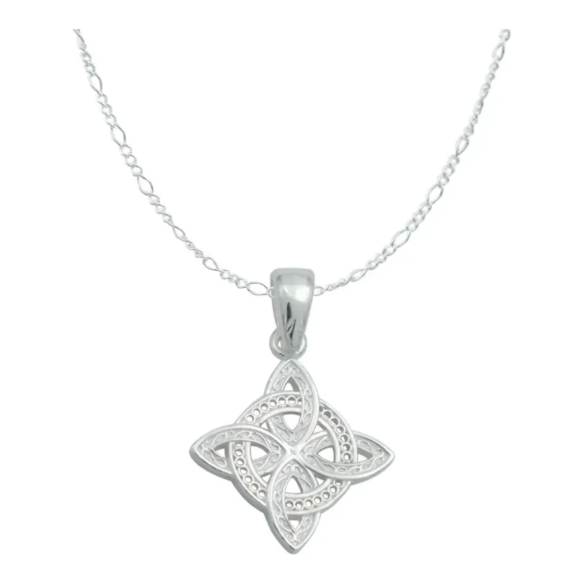 Collar Dije Nudo Bruja Celta Plata Italiana .925 - Imagen 1