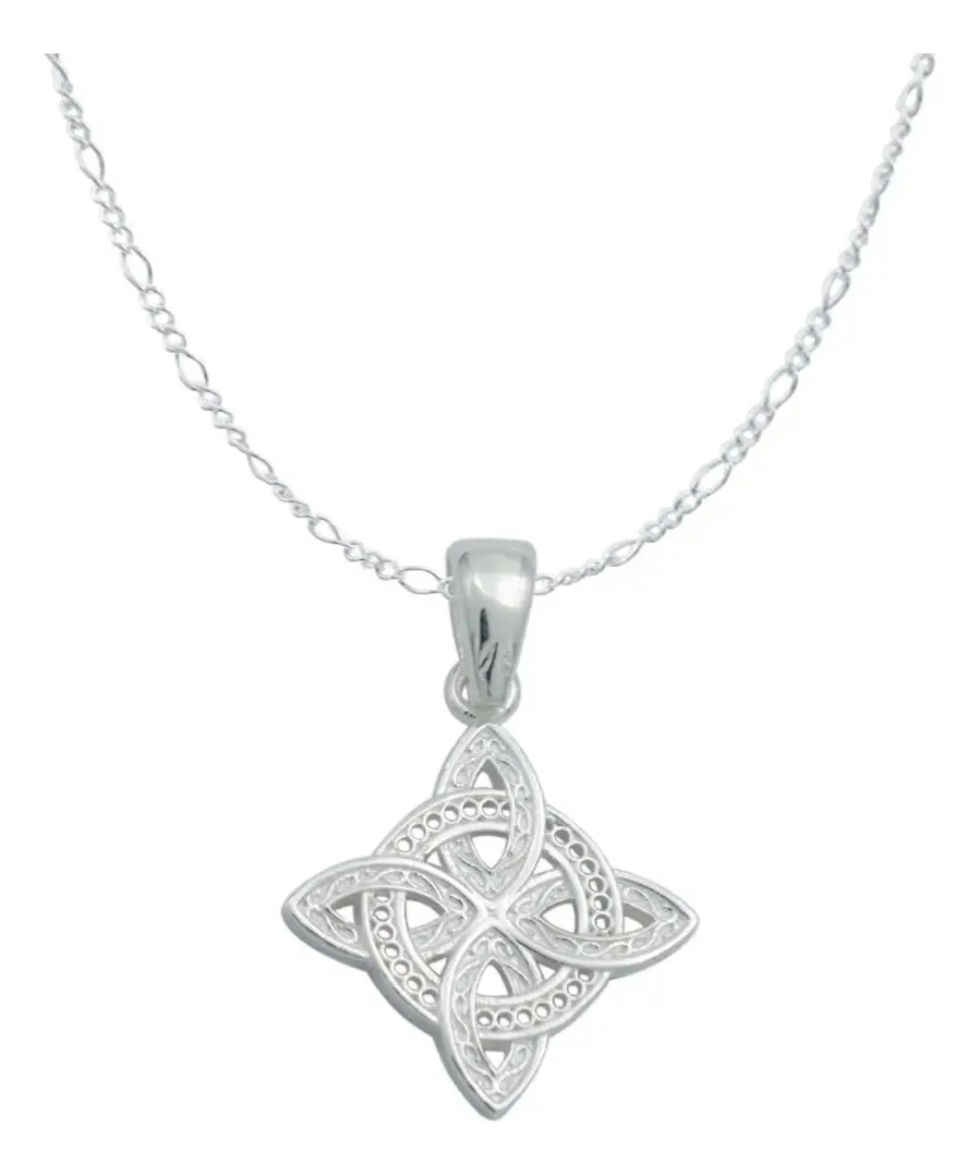 Collar Dije Nudo Bruja Celta Plata Italiana .925 - Imagen 1