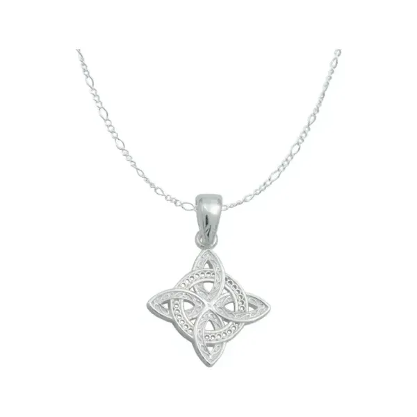 Collar Dije Nudo Bruja Celta Plata Italiana .925 - Imagen 1