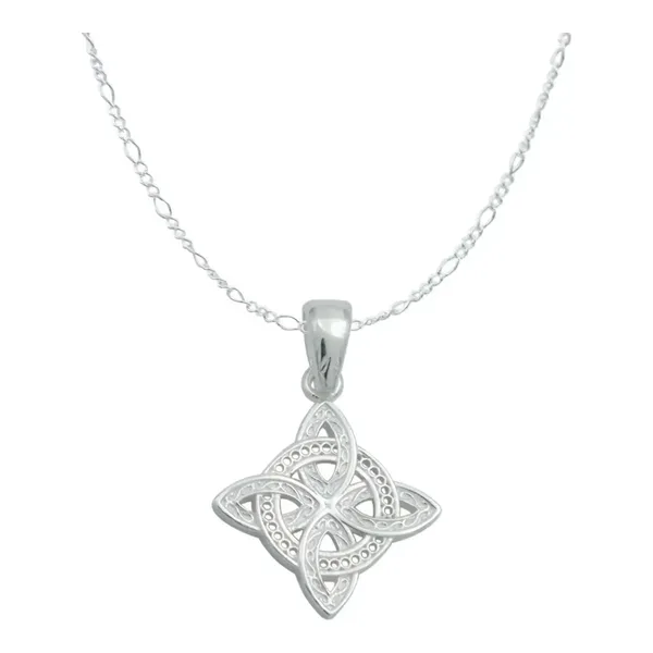 Collar Dije Nudo Bruja Celta Plata Italiana .925 - Imagen 1