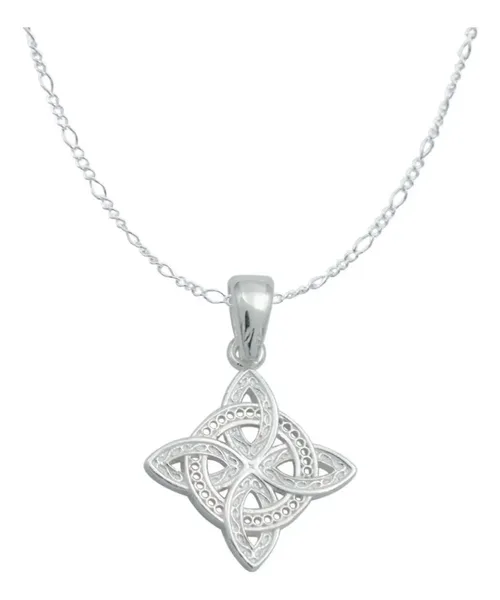 Collar Dije Nudo Bruja Celta Plata Italiana .925 - Imagen 1