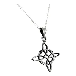 Collar Dije Nudo Bruja Plata 925 Pavonado Cadena Unisex - Imagen 2